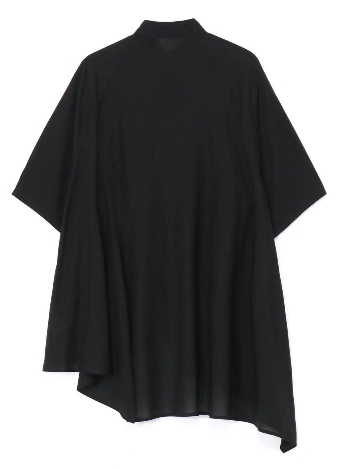 Yohji Yamamoto 23SS Vers Half-Sleeve Shirt Chiffon Material Flowy Batwing Sleeve