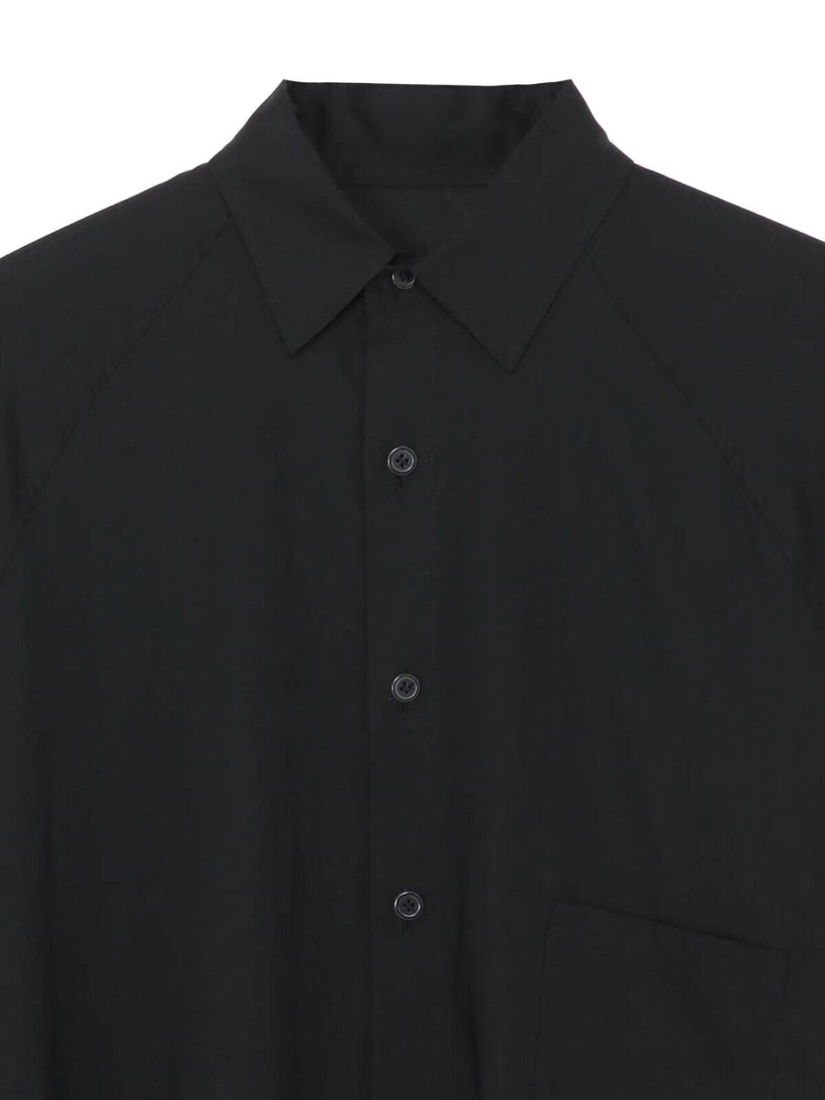 Yohji Yamamoto 23SS Vers Half-Sleeve Shirt Chiffon Material Flowy Batwing Sleeve