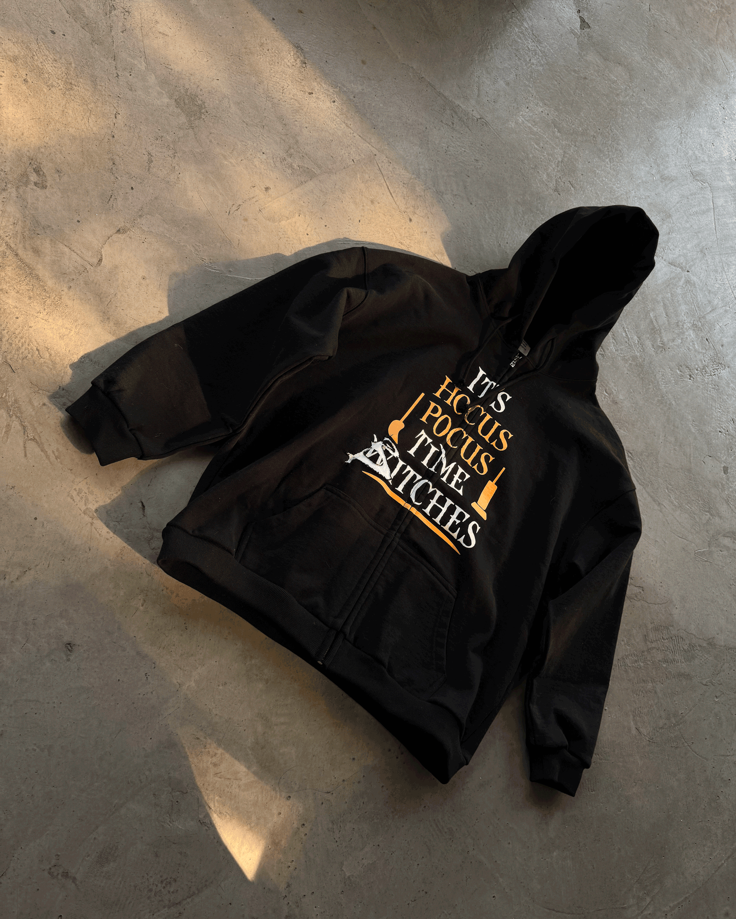 Self-made Vetements AW20 'Hocus Pocus' Pumpkin Print Zip Hoodie - Opium Pullover