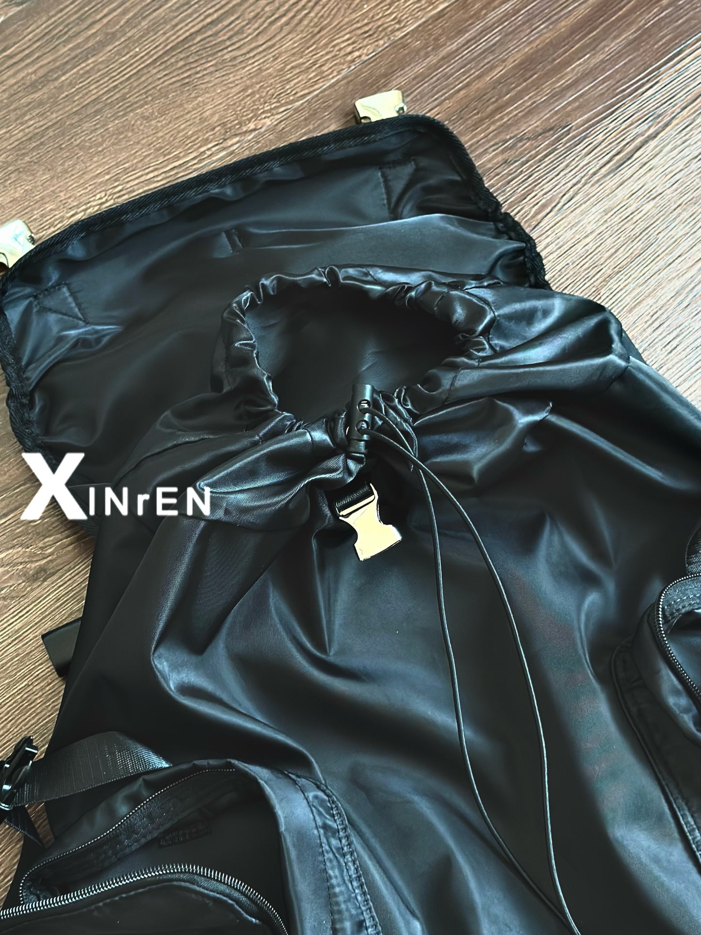 XINrEN Limited Edition Undercover Classic Nylon Parachute Backpack - Black