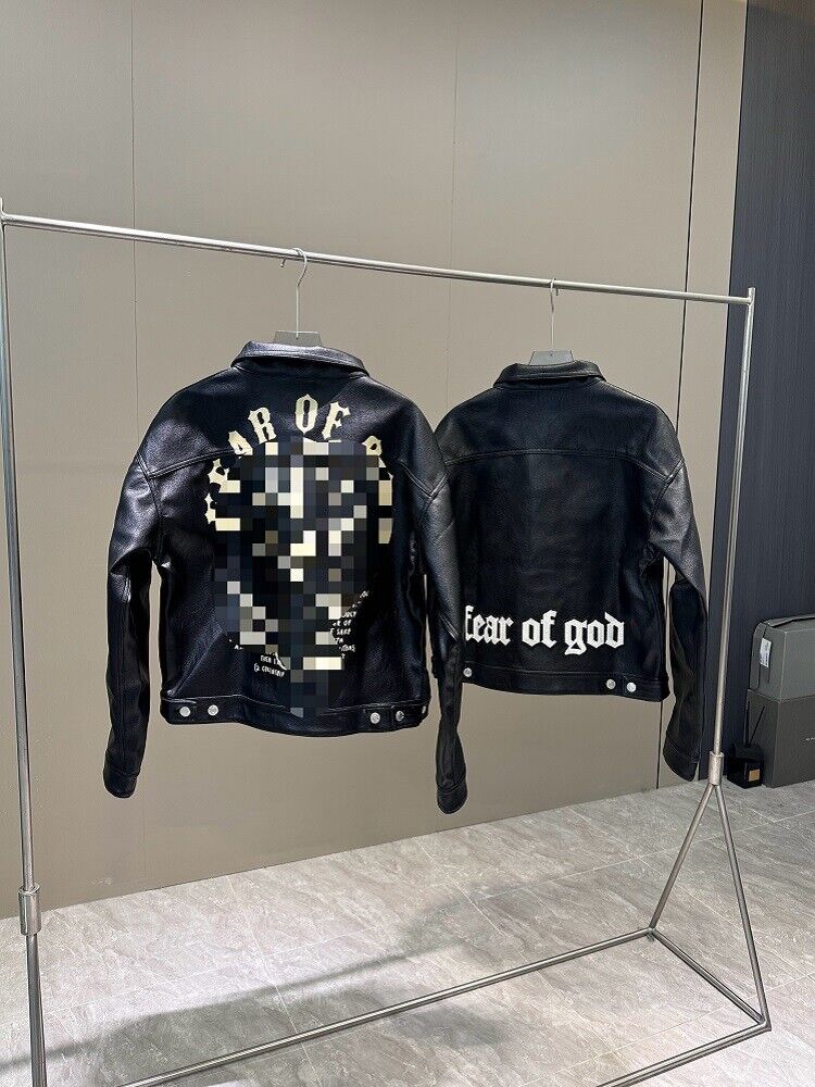 Fear of God 5th Season Christmas Limited Edition Cowhide Cross Leather Jacket