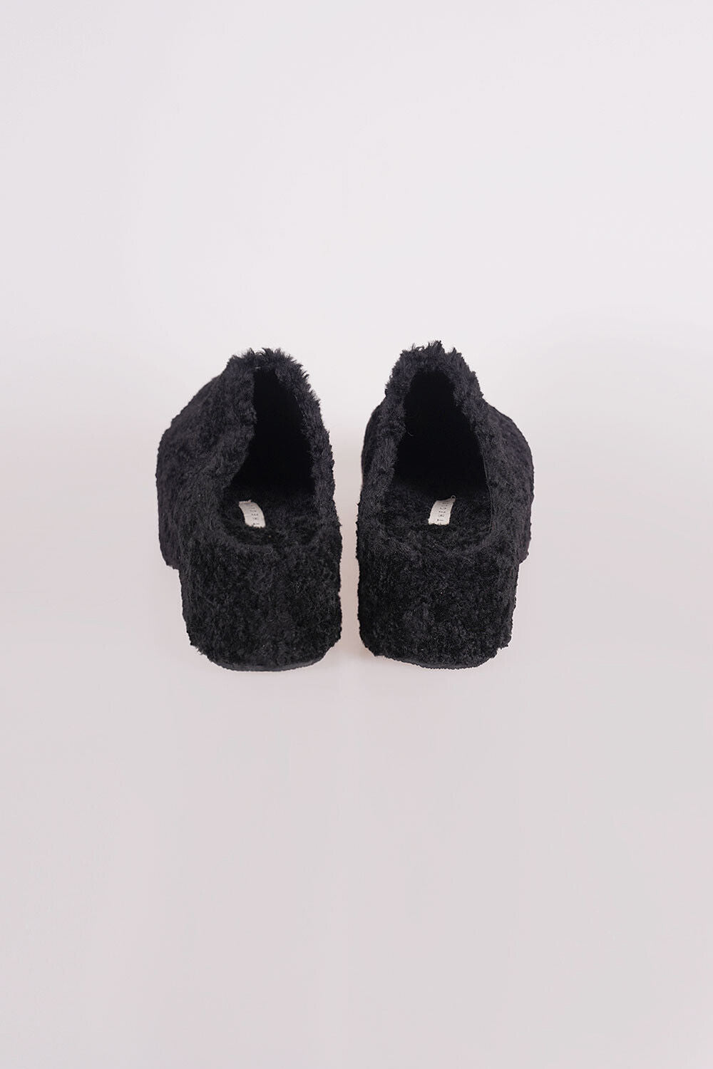 CHILIGIRL Pine Cake Furry Slippers Women Thick Bottom Fuzzy Retro Half Slippers