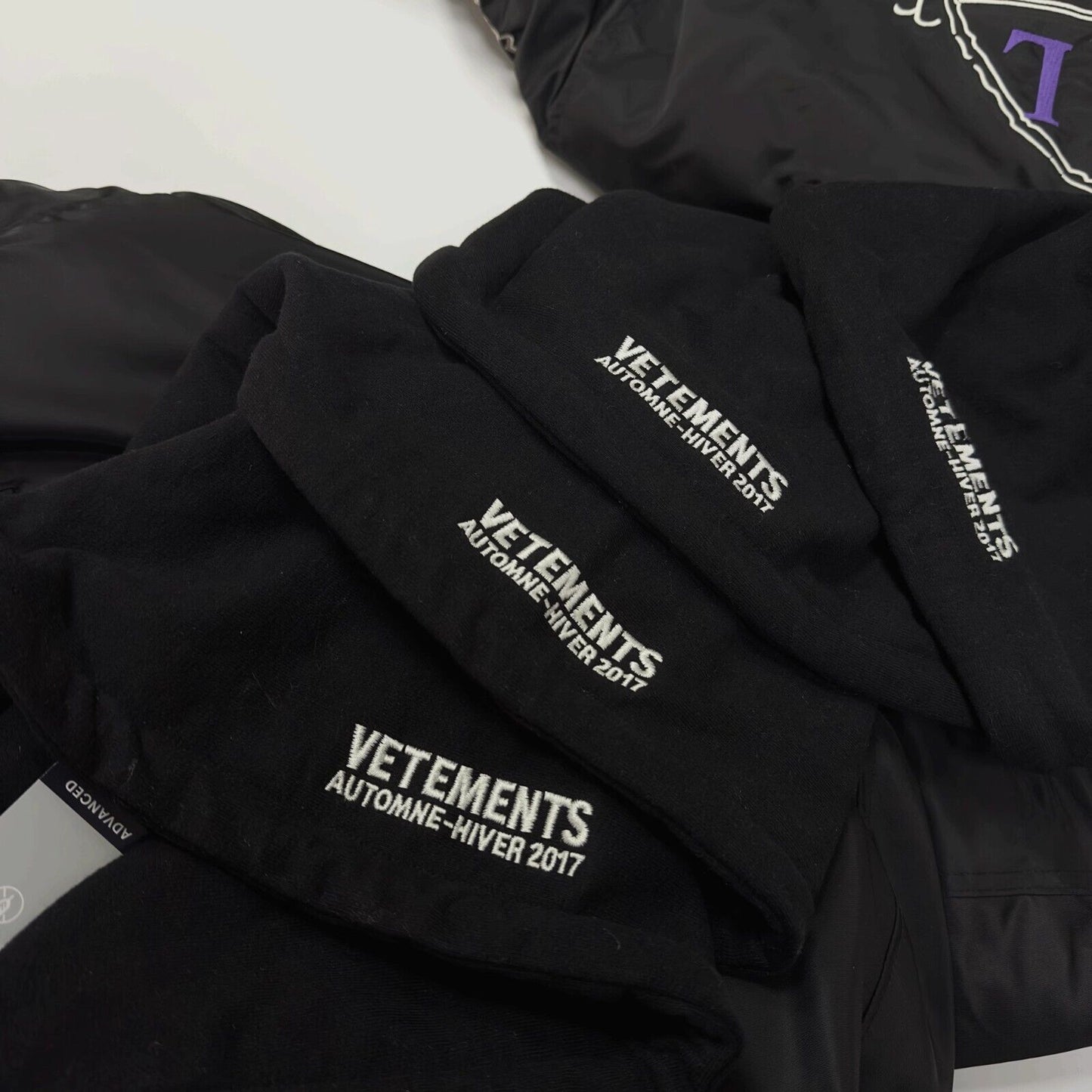 Self-Made VETEMENTS Embroidered Pentagram Magic Array Bomber Hooded Loose Jacket