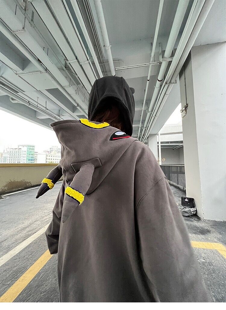 KAKAZZY Pokémon Moon Umbreon Heavyweight Hoodie Couple Hooded Loose Outerwear