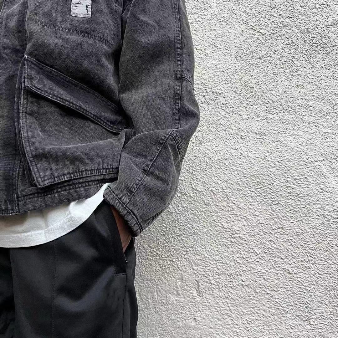 Self-made Stussy Vintage Washed Denim Carhartt Workwear Jacket – Detroit J97 Coat