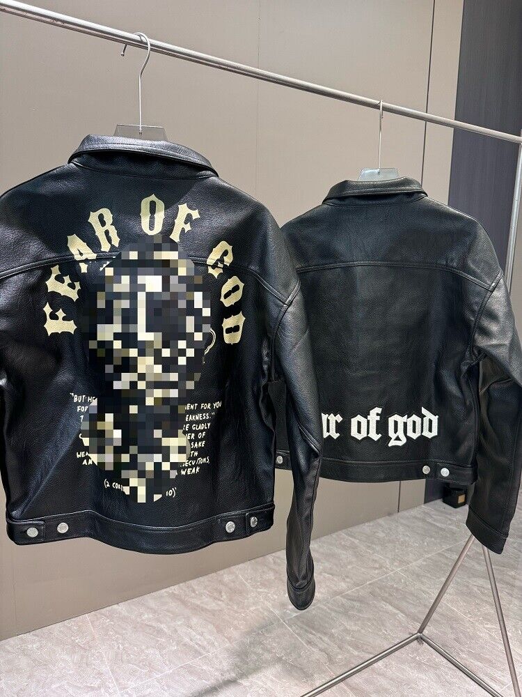 Fear of God 5th Season Christmas Limited Edition Cowhide Cross Leather Jacket