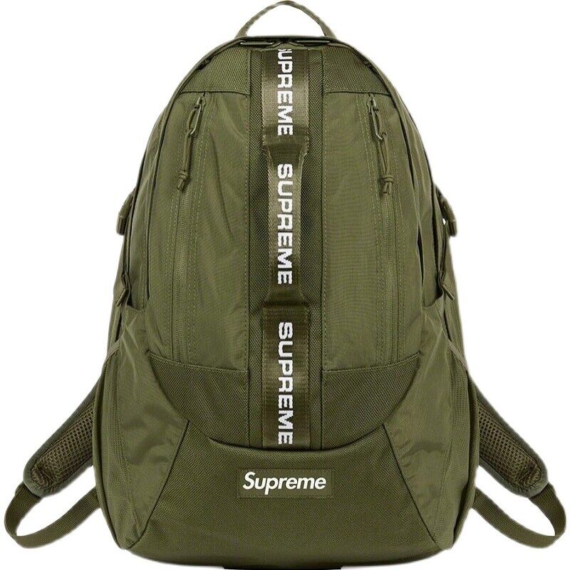 Self-Made Supreme 22FW Waterproof Nylon Backpack Unisex Bookbag Travel Gym Bag