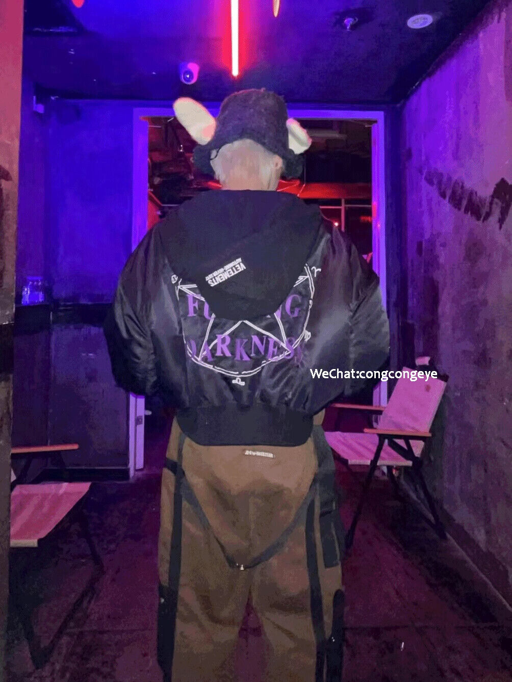 Self-Made VETEMENTS Embroidered Pentagram Magic Array Bomber Hooded Loose Jacket