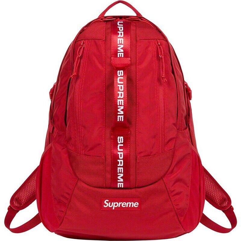 Self-Made Supreme 22FW Waterproof Nylon Backpack Unisex Bookbag Travel Gym Bag