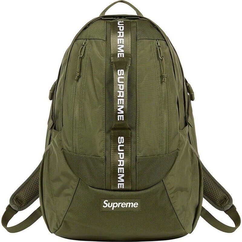 Self-Made Supreme 22FW Waterproof Nylon Backpack Unisex Bookbag Travel Gym Bag