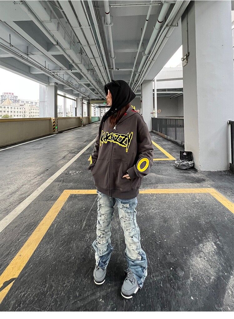 KAKAZZY Pokémon Moon Umbreon Heavyweight Hoodie Couple Hooded Loose Outerwear