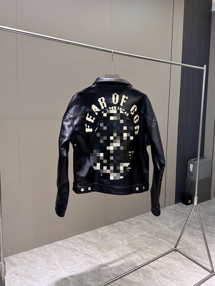 Fear of God 5th Season Christmas Limited Edition Cowhide Cross Leather Jacket