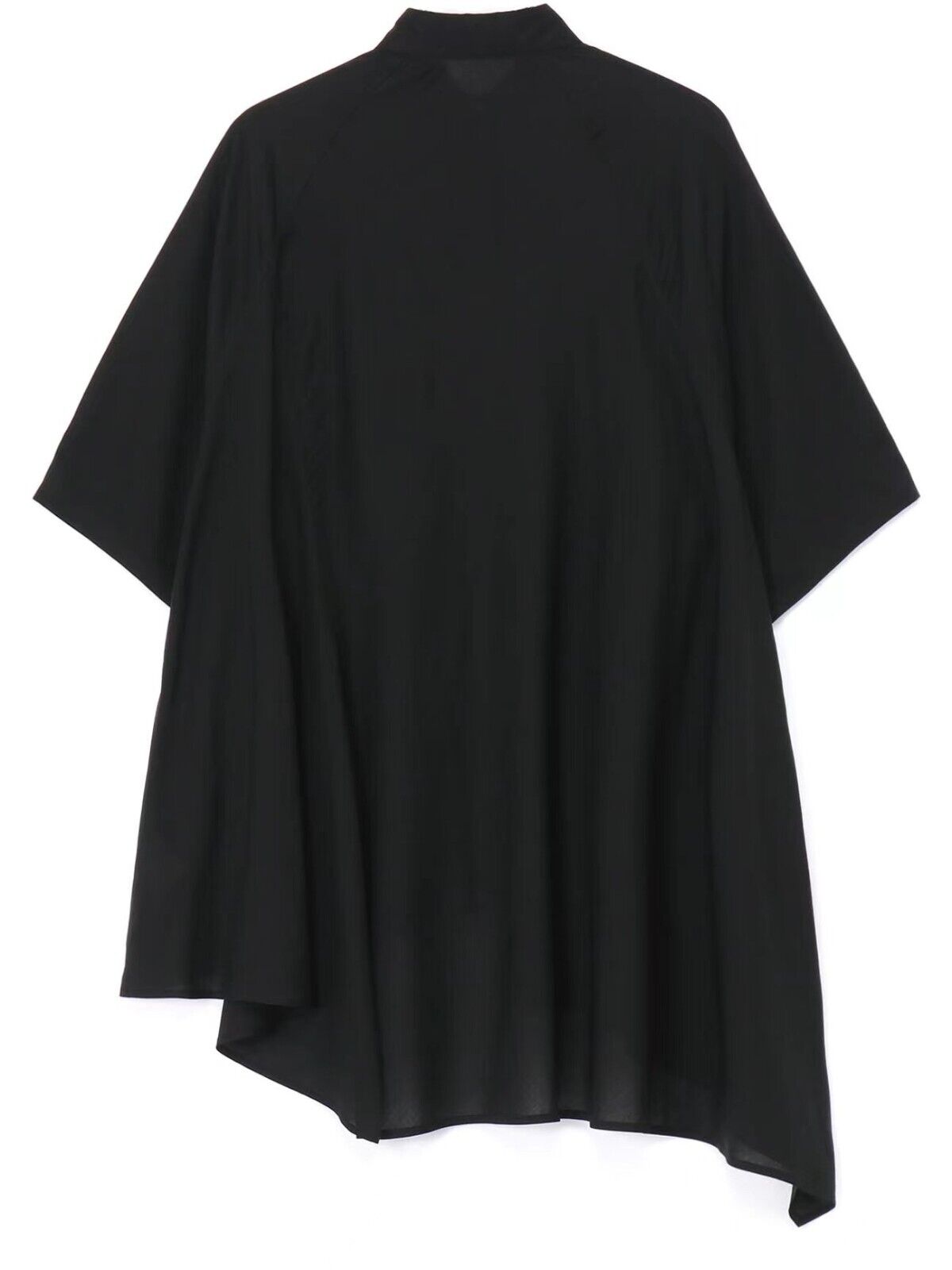 Yohji Yamamoto 23SS Vers Half-Sleeve Shirt Chiffon Material Flowy Batwing Sleeve