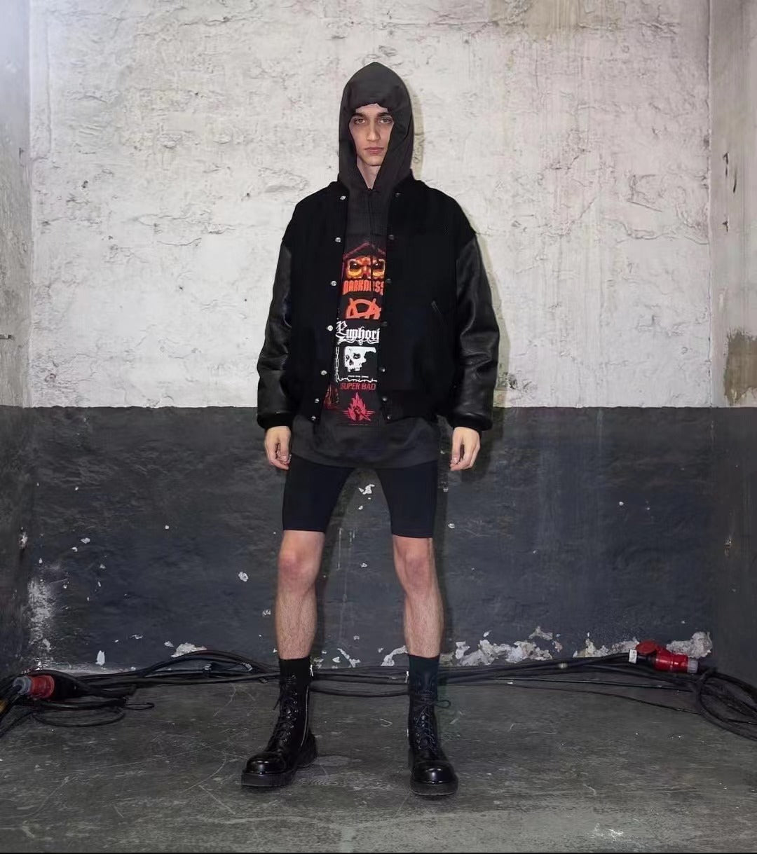 Self-made Vetements 'Anti-Tradition' Heavy Embroidery Patch Distressed Hoodie