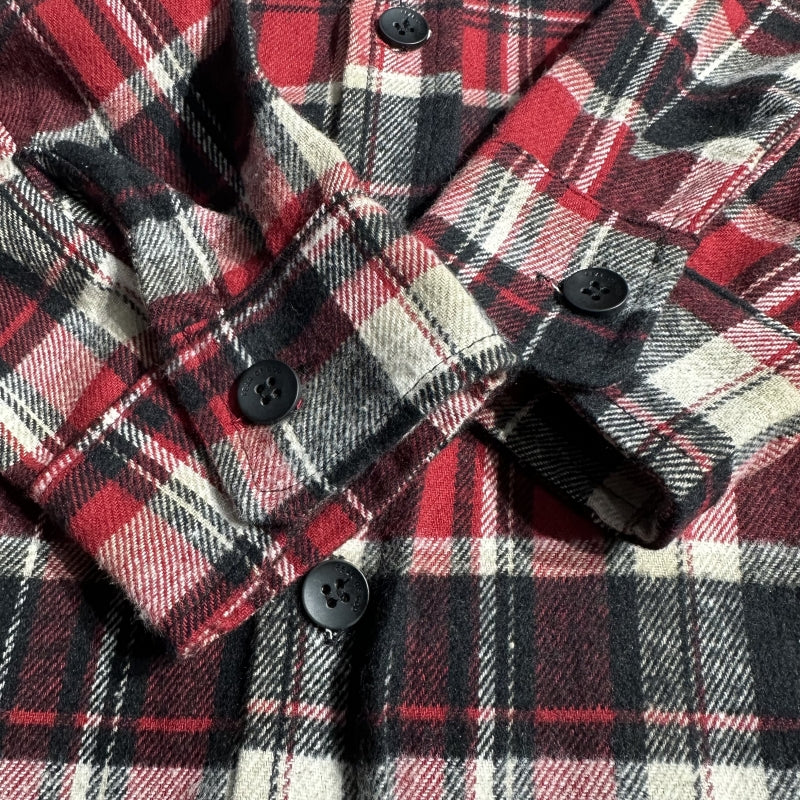 Self-made Fear of God FOG Fifth Season Red Checkered Shirt High Street Loose Fit