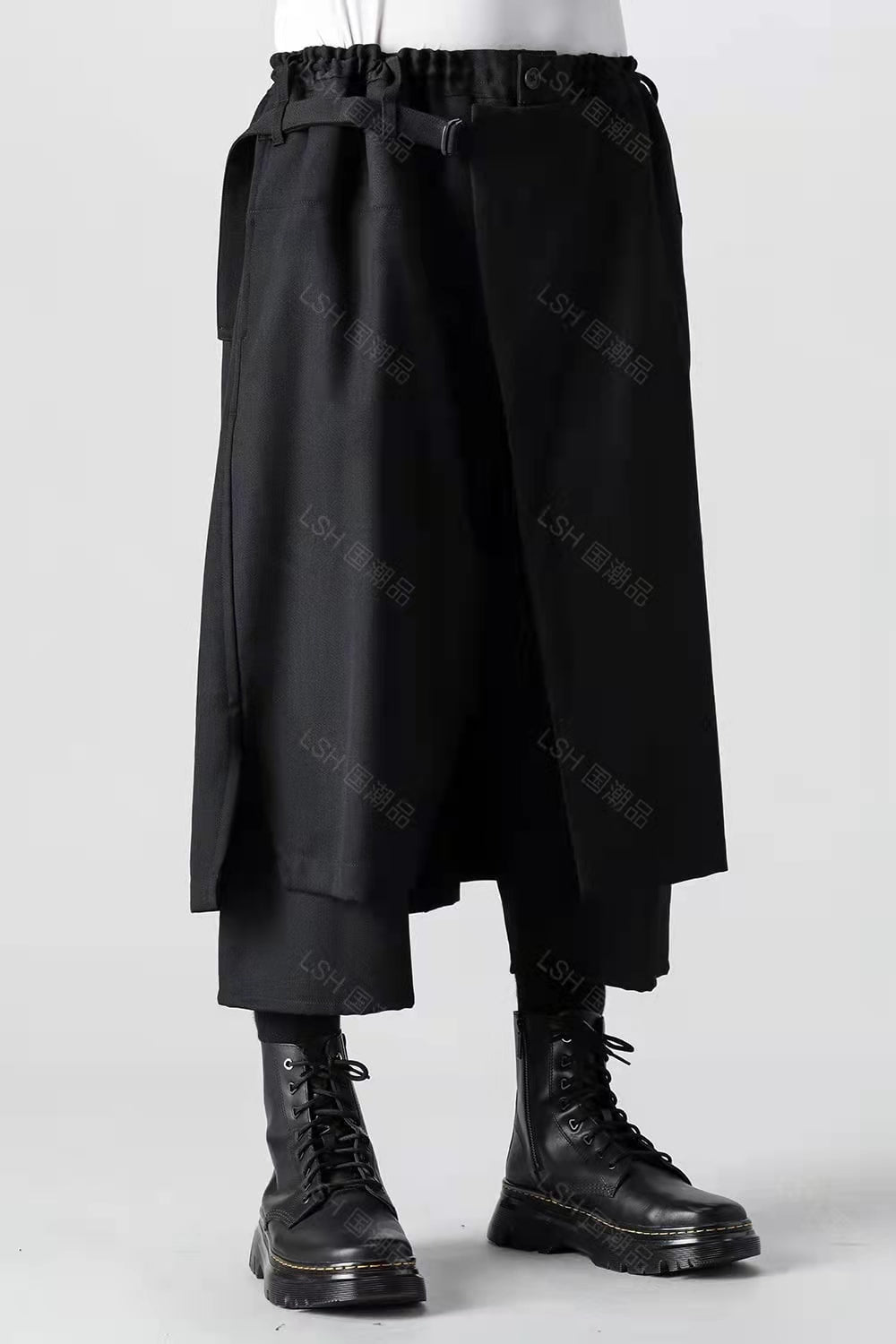 24SS Yohji Yamamoto Double-Layer Skirt Pants – Lightweight Wrinkle-Resistant