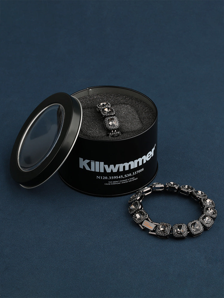 killwimmer Full Diamond Sugar Bracelet Small-Batch Four-Square Diamond Design