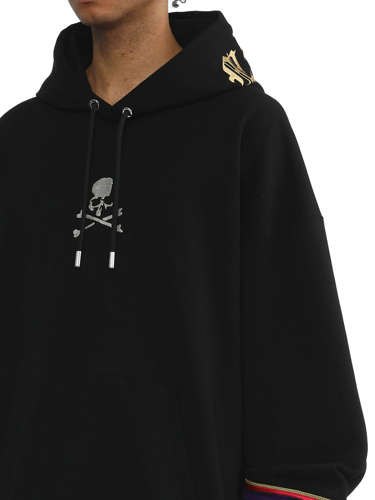 MASTERMIND 500g Skull Embroidered Hoodie – Heavyweight Loose Fit Ethnic Couple