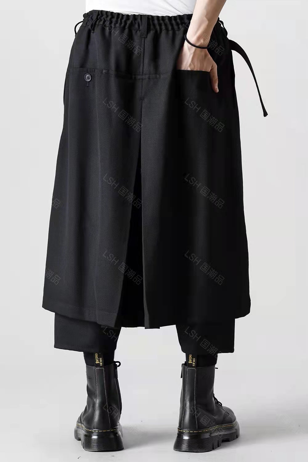 24SS Yohji Yamamoto Double-Layer Skirt Pants – Lightweight Wrinkle-Resistant