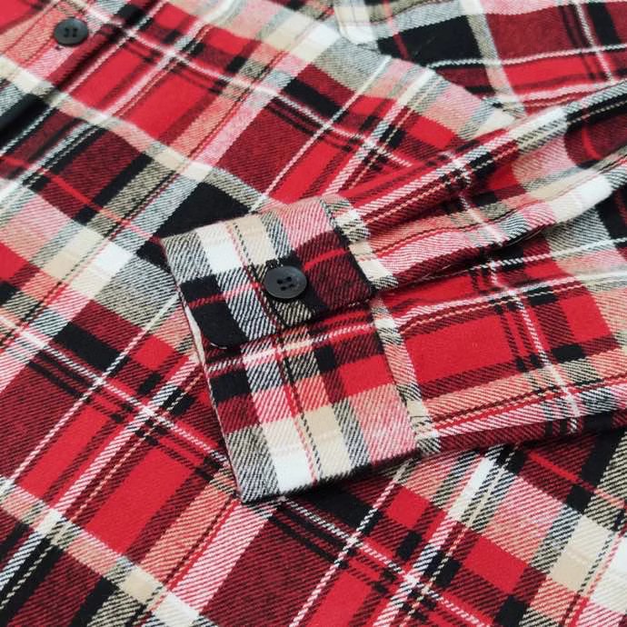 Self-made Fear of God FOG Fifth Season Red Checkered Shirt High Street Loose Fit