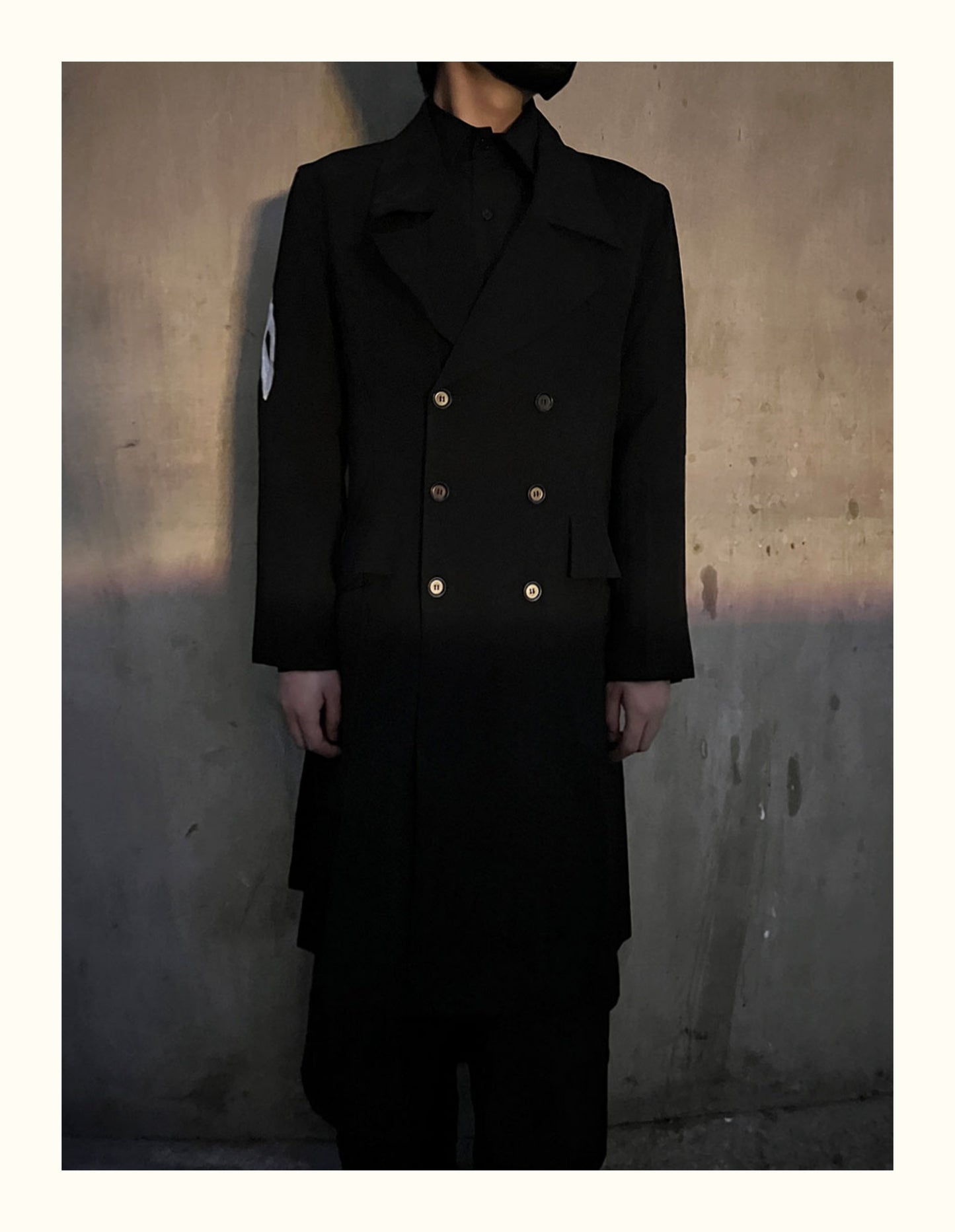 Self-made Yohji Yamamoto Dark 21AW Long Blazer Coat Dual Crow Embroidery on Back