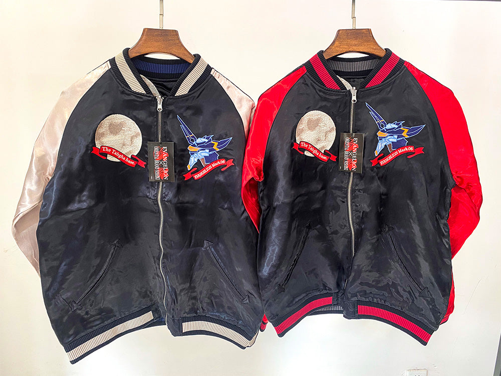 EVA Collaboration Rei Ayanami & Kaworu Nagisa Yokosuka Embroidered Reversible Jacket