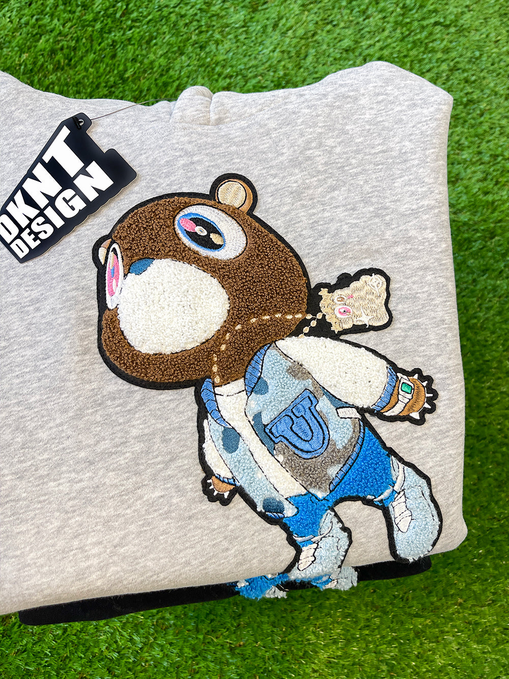 KANYE Dropout Bear Graduation Hoodie - 24FW Towel Embroidery Heavyweight