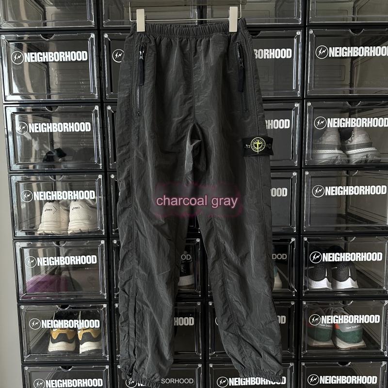 Self-made Stone Island 18FW Metallic Nylon High Street Zipper Cuff Cargo Pants