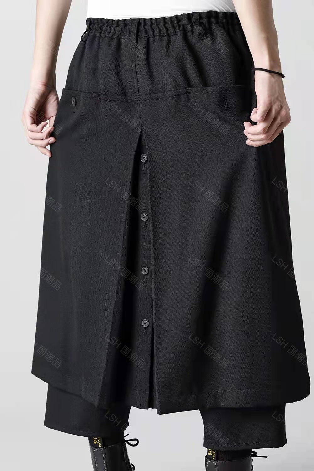 24SS Yohji Yamamoto Double-Layer Skirt Pants – Lightweight Wrinkle-Resistant