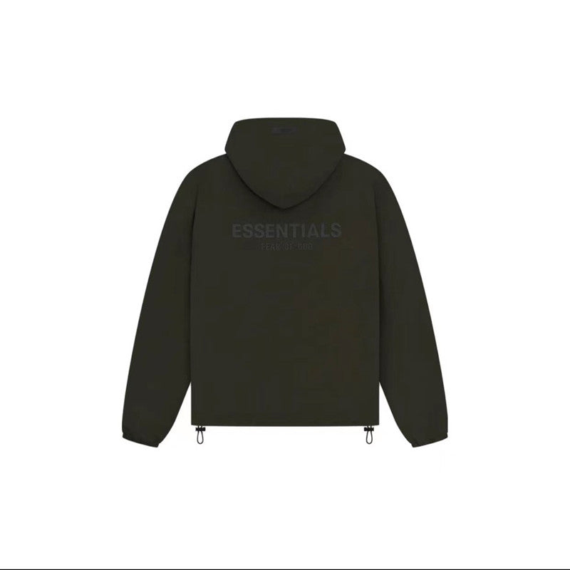 Self-made FOG Essentials Down Jacket Fear of God Zip-Up Hooded Puffer Coat