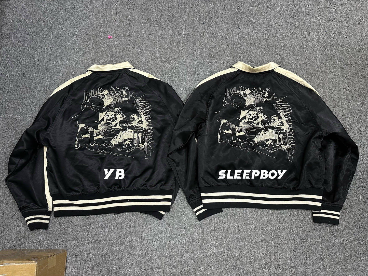 ERD AW24 'Opium Den' Varsity Jacket - Silk Court Embroidery Baseball Coat