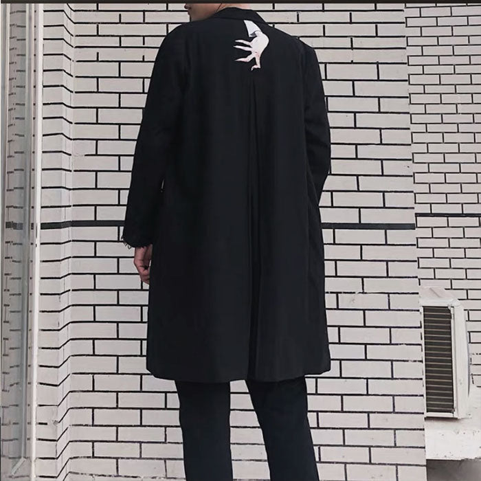 Self-made UNDERCOVER Takahashi UC15FW Ghost Hand Print -Dark Wool Coat Outerwear