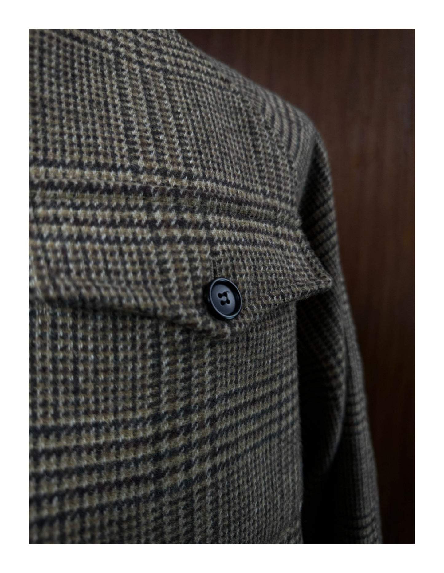 Prince of Wales Houndstooth Wool Harrington Jacket – Tailored Short Fit 48% Wool