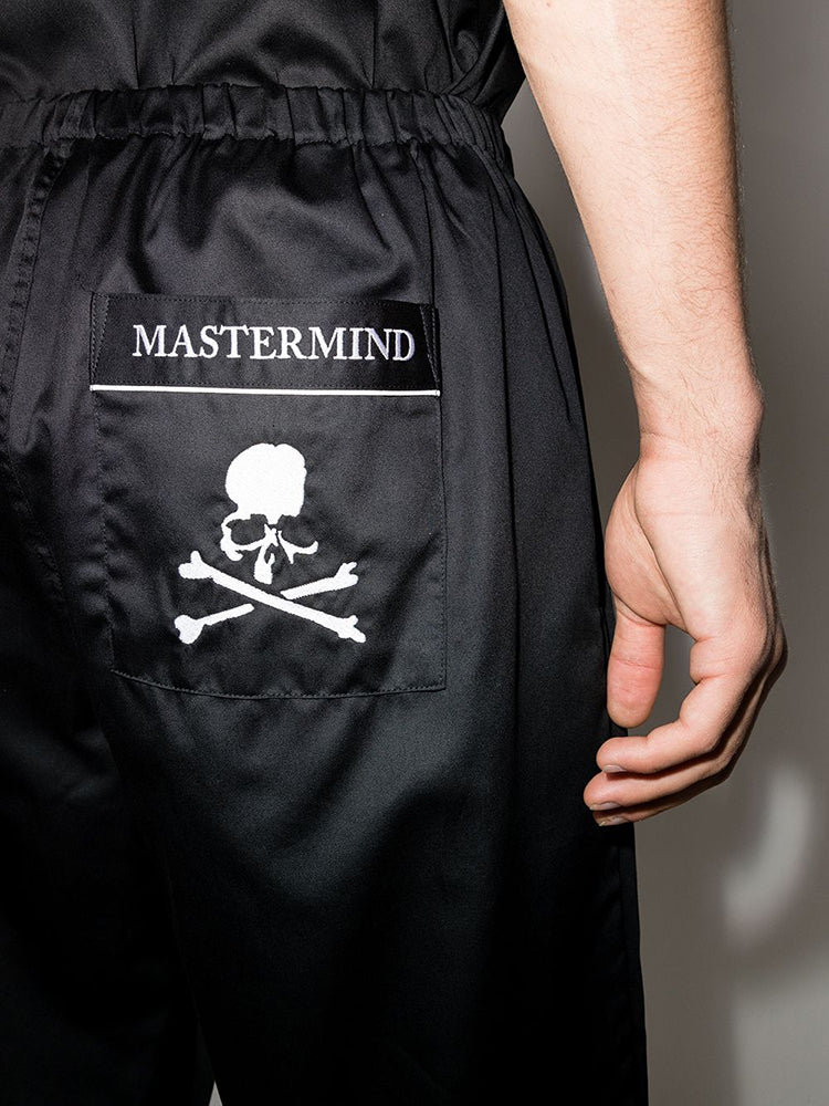 MASTERMIND Ice-Satin Embroidered Skull Pajama Set Couples - MMJ Loungewear