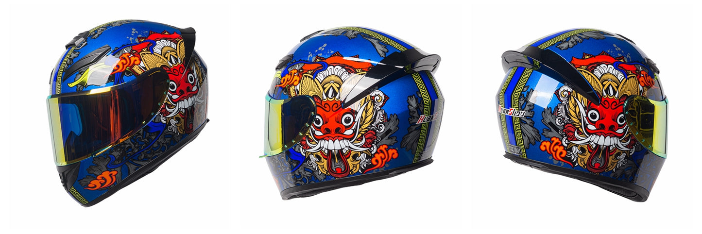 Joker / 3C DOT Full Face Dual Visors Unisex /Bluetooth Motorcycle Helmet