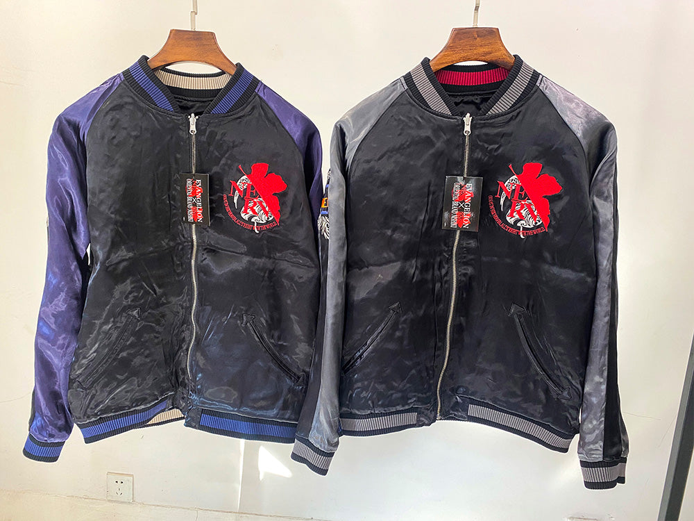 EVA Collaboration Rei Ayanami & Kaworu Nagisa Yokosuka Embroidered Reversible Jacket