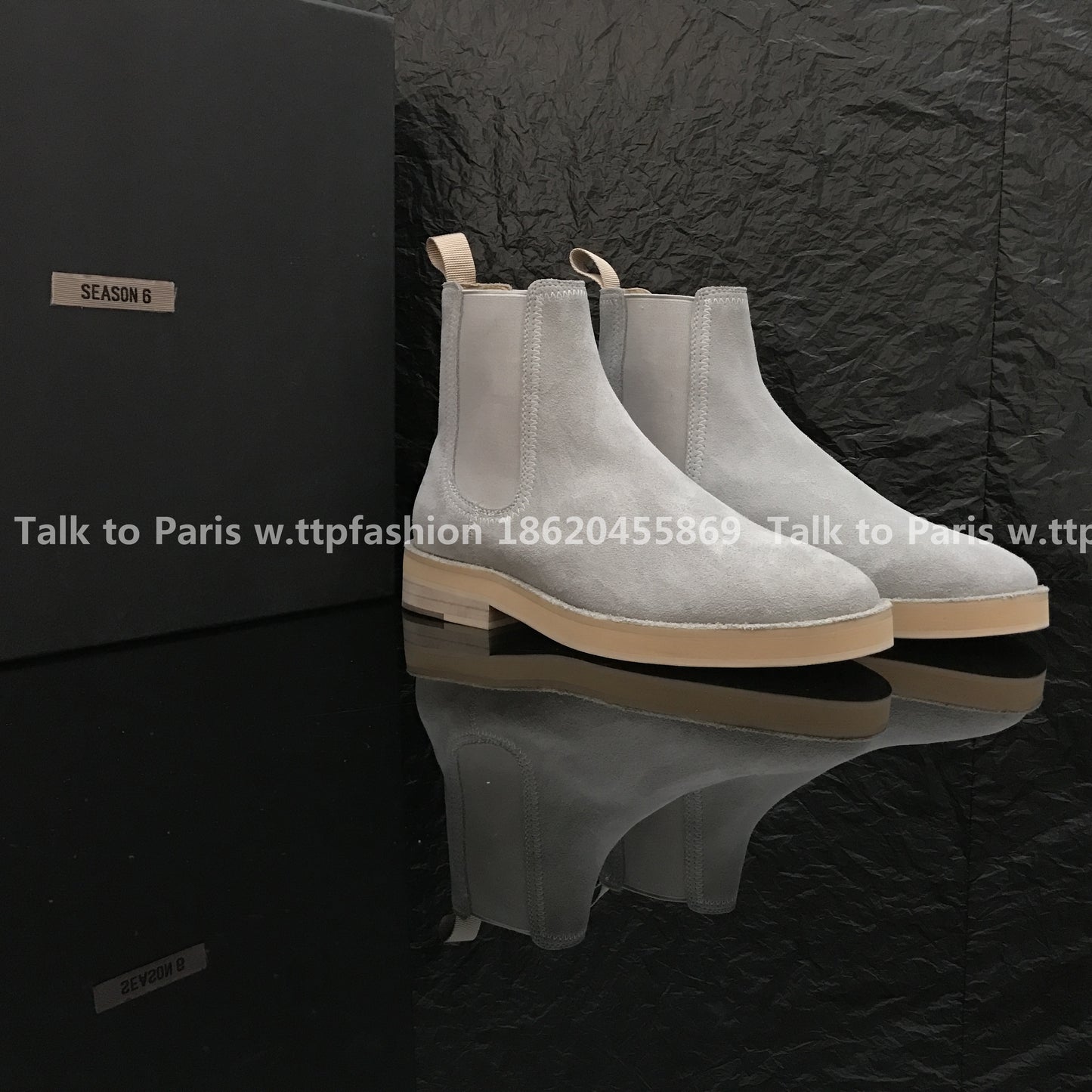 Correct Vers Fear of God Chelsea FOG Kanye Season 6 Yeezy High-Top Leather Boots