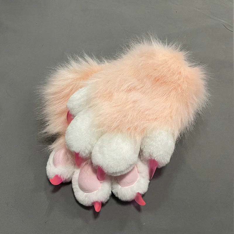 Furry Beast Claw Colored Beast Costume Claw Gloves Gloves Plush Fursuit Cosplay