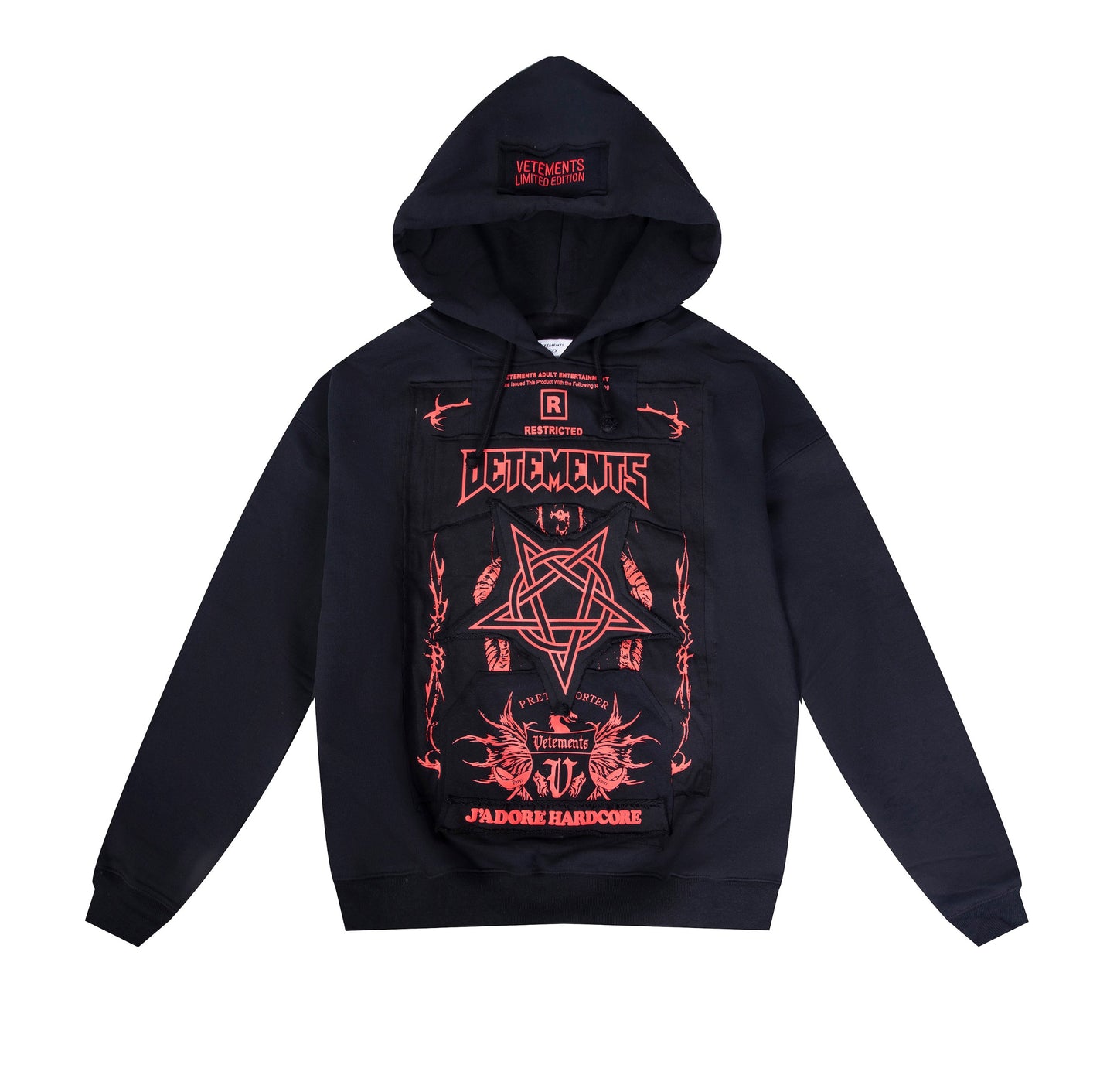 VTM Adone Hardcore Oversized Heavyweight Patch Hoodie - Playboi Carti Edition