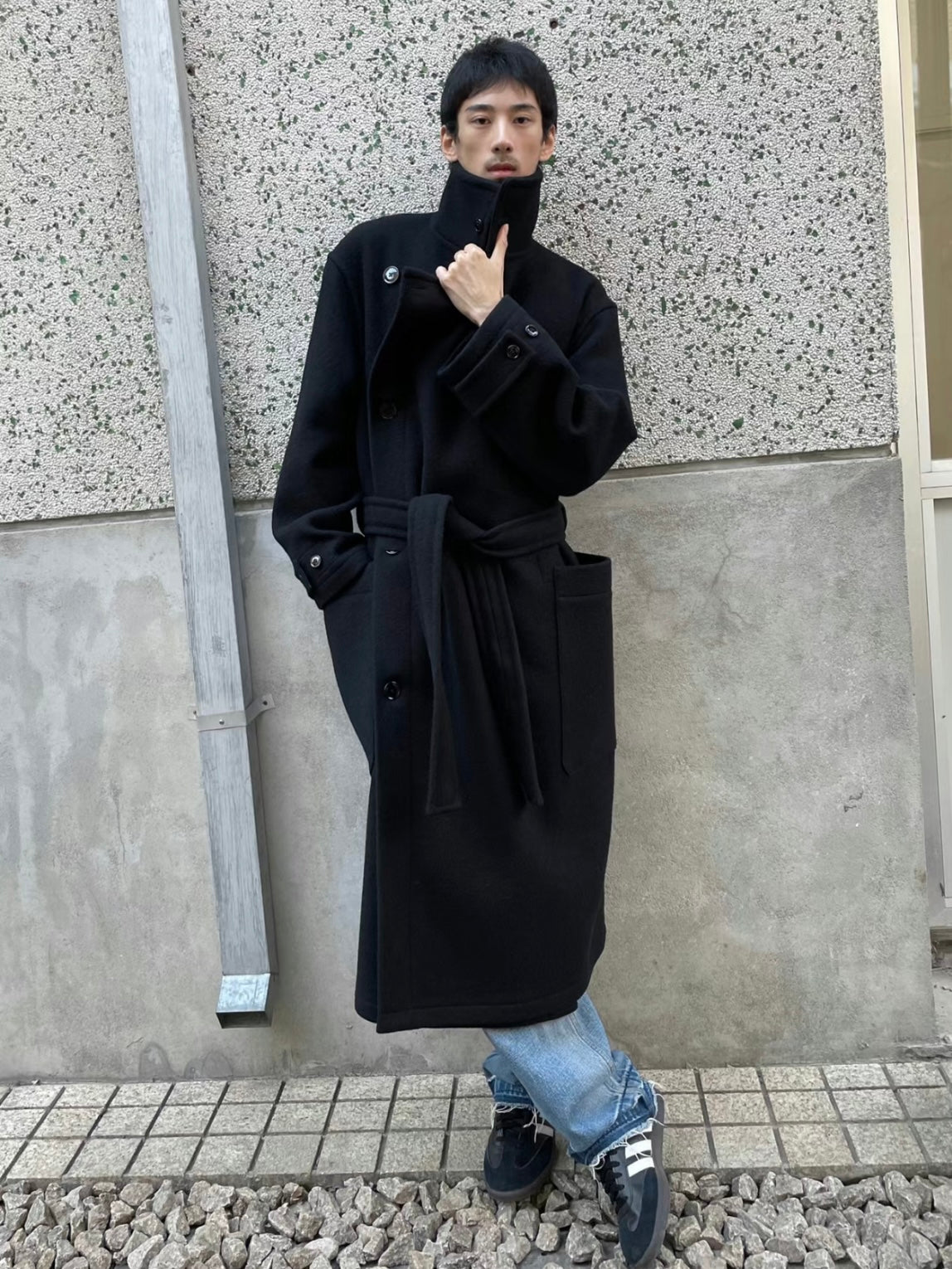 Lemai*vibe 23FW 100% Australian Wool Double-Sided High-Neck Oversized Coat