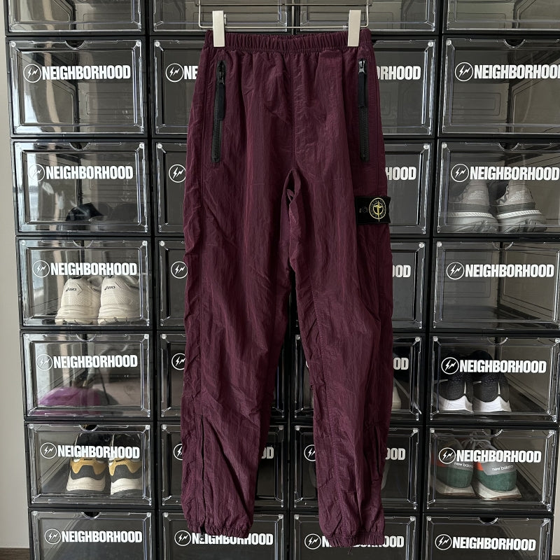 Self-made Stone Island 18FW Metallic Nylon High Street Zipper Cuff Cargo Pants