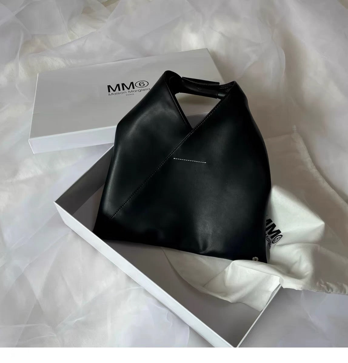 MM6 Triangle Tote Bag Margiela Maison Shoulder Bag - Premium Cowhide Handbag