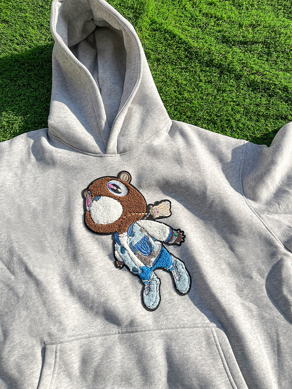 KANYE Dropout Bear Graduation Hoodie - 24FW Towel Embroidery Heavyweight