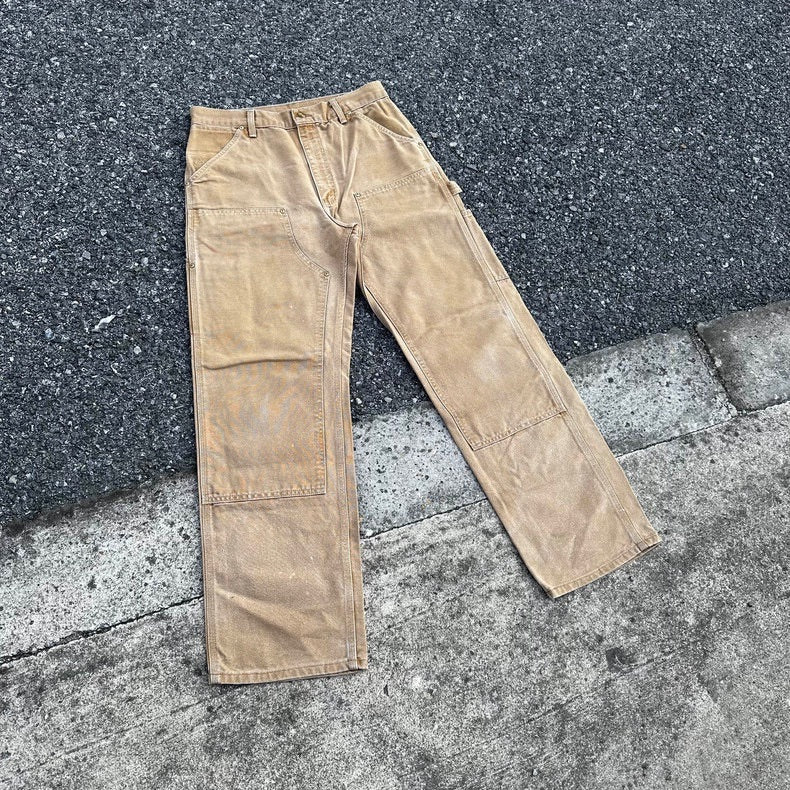 Heavyweight B136/B01/B11 Straight-Leg Pants Pocketed Workwear Carpenter Trousers