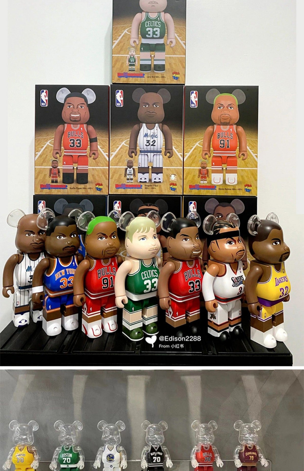 BE@RBRICK 400% Kobe Bryant Jordon James NBA Building Block Violent Bear Figures