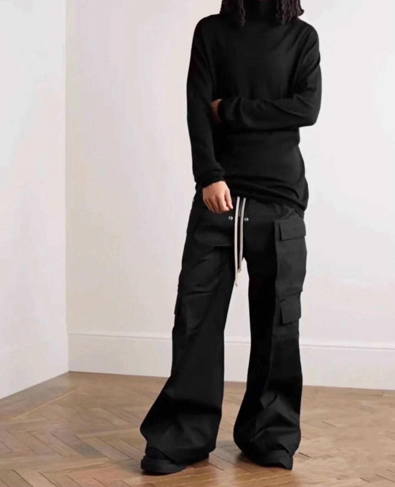 Jarvis Trousers Rick Owens acbt Woodcut Wide-leg Work Pants Flared Trousers