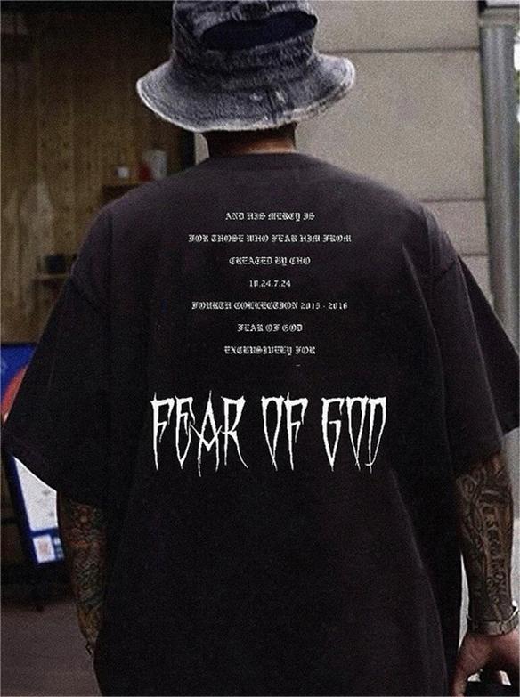 Self-made FOG FEAR OF GOD Heavyweight Cotton Washed Vintage Short Sleeve T-Shirt