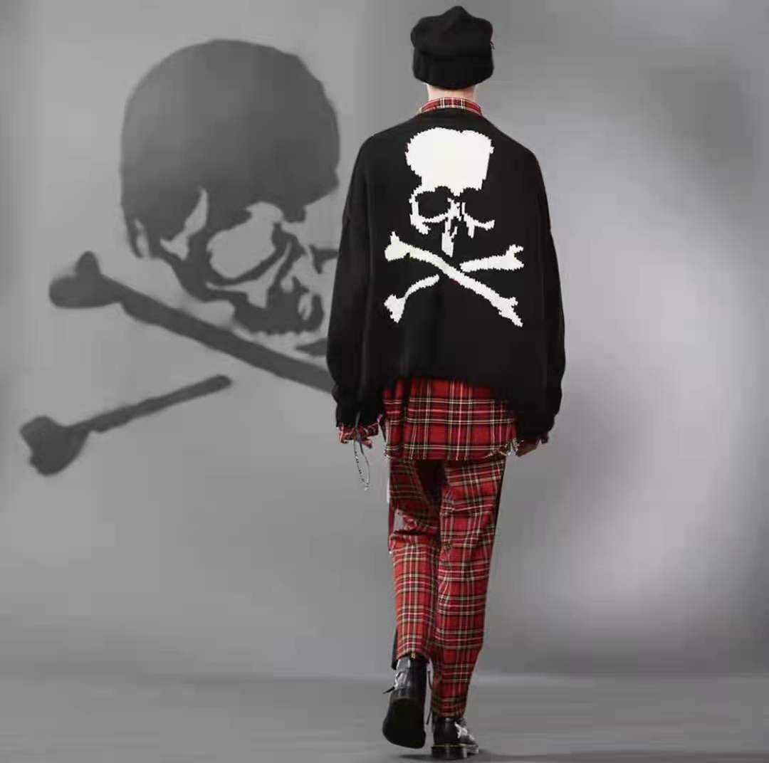 MMJ Online Japan mastermind Skull Embroidery Crewneck Knit Pullover Sweater