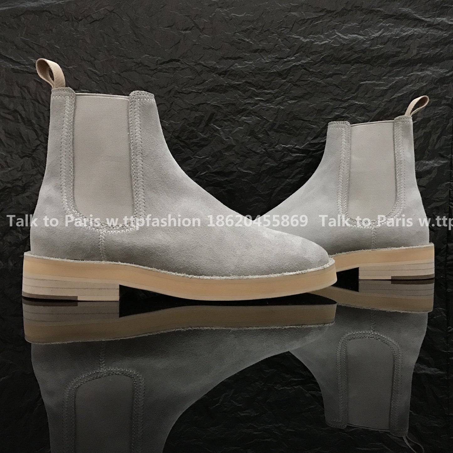 Correct Vers Fear of God Chelsea FOG Kanye Season 6 Yeezy High-Top Leather Boots