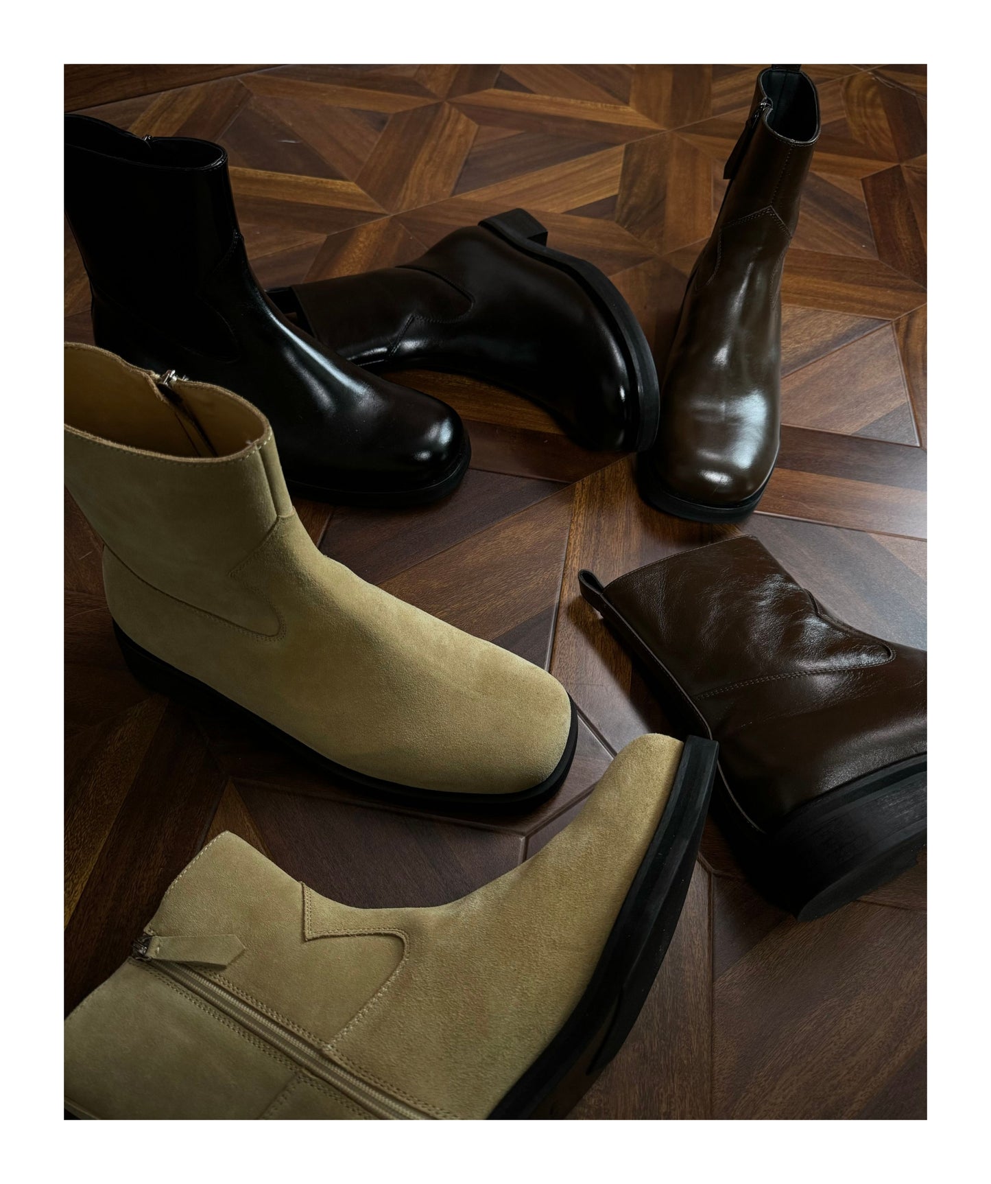 Italian Oil-Tanned Leather Western Reissue Chelsea Boots – Camion with Lambskin